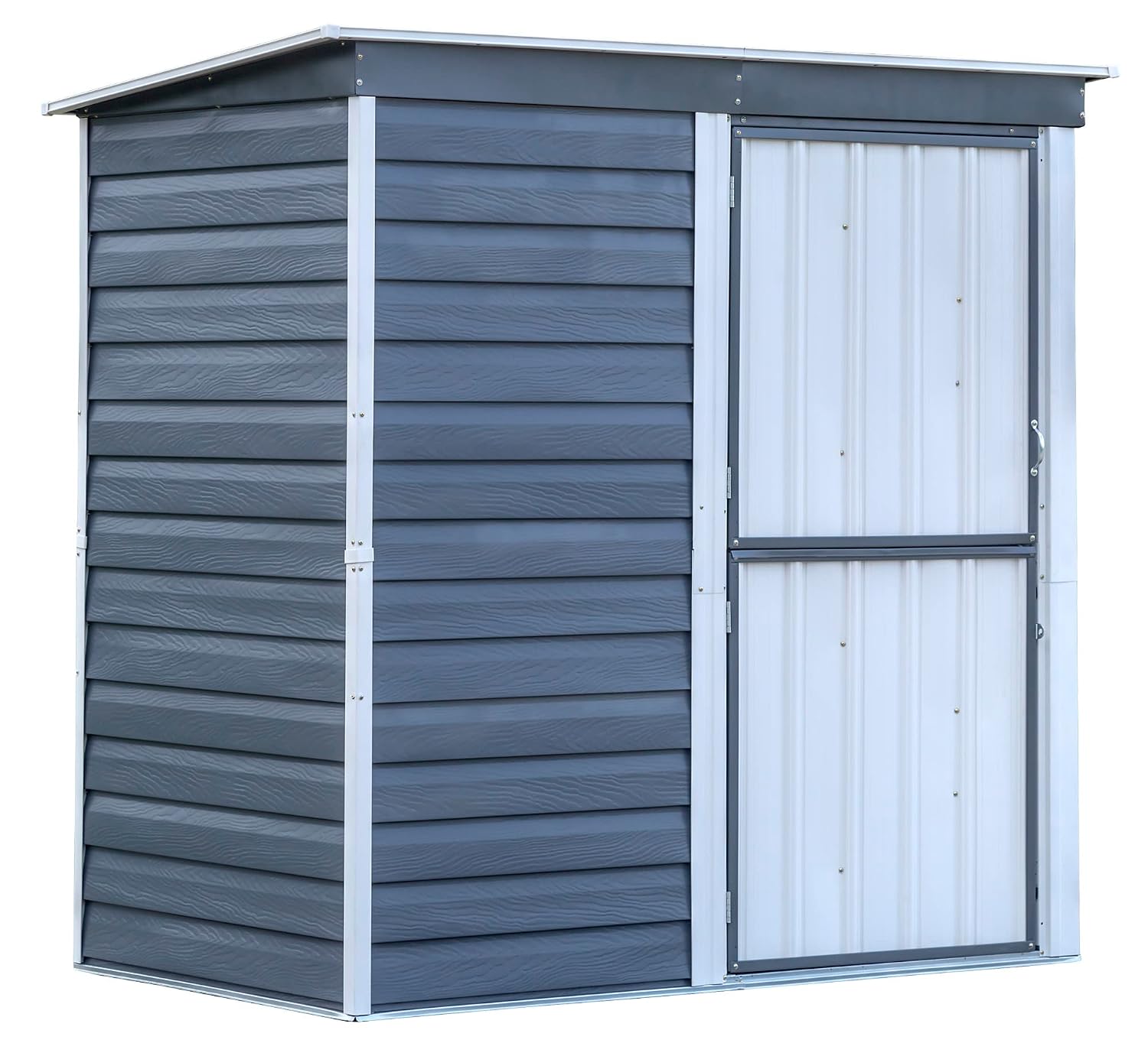 Gardening Tools Storage - Compact Galvanized Steel Storage Shed with