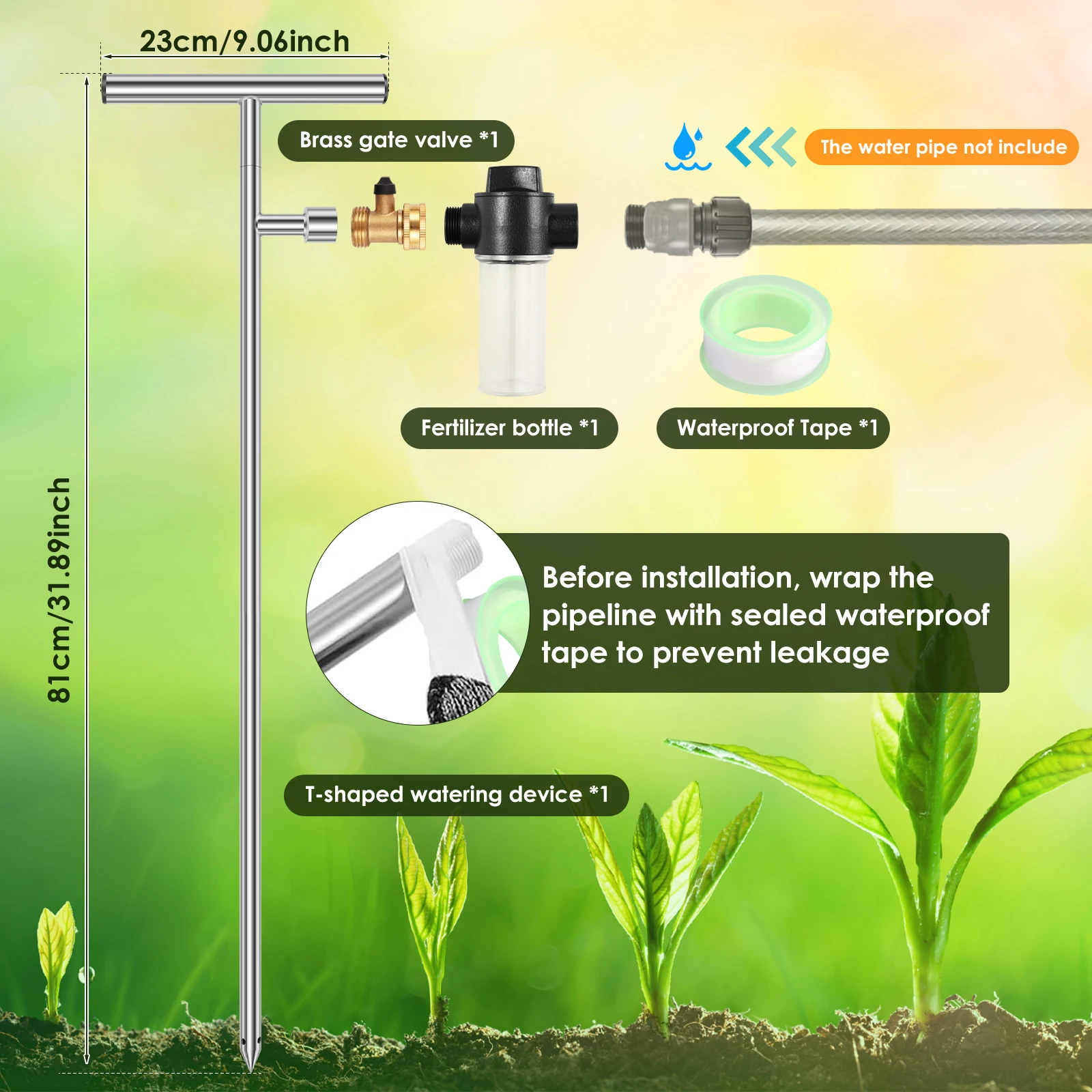 Root Watering Tool Stainless S - Root Watering Spike ulasan dan harga