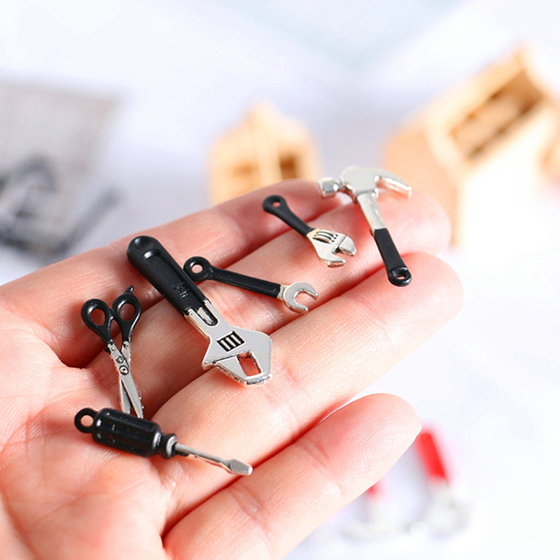 3/4/5/6Pcs Dollhouse Miniature - Gardening Tools Repair ulasan dan harga